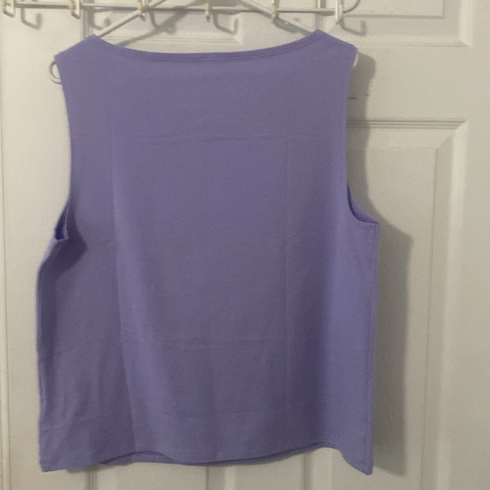 Gap Lavender Sleeveless Women's Top XL 96 cot 4 spandex PTP 20in & stretches NWT - Picture 7 of 9